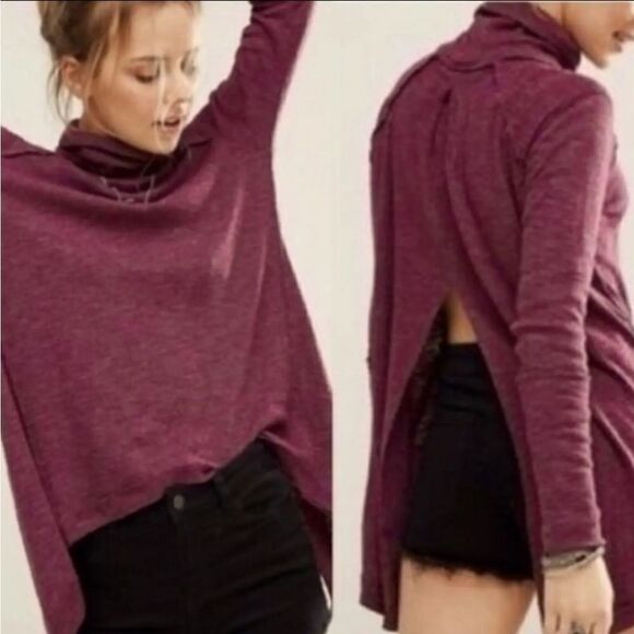 NWT Free People XS Purple Date Night Juicy Long Sleeve - Picture 2 of 5